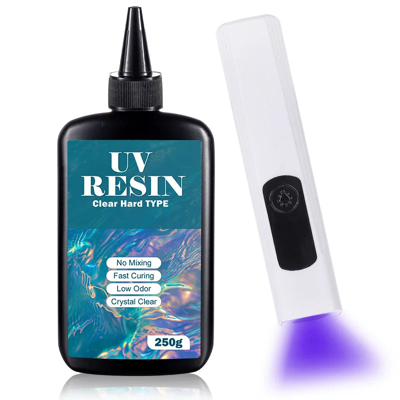 UV Resin Kit with Light Upgraded Hard Type Crystal Clear
