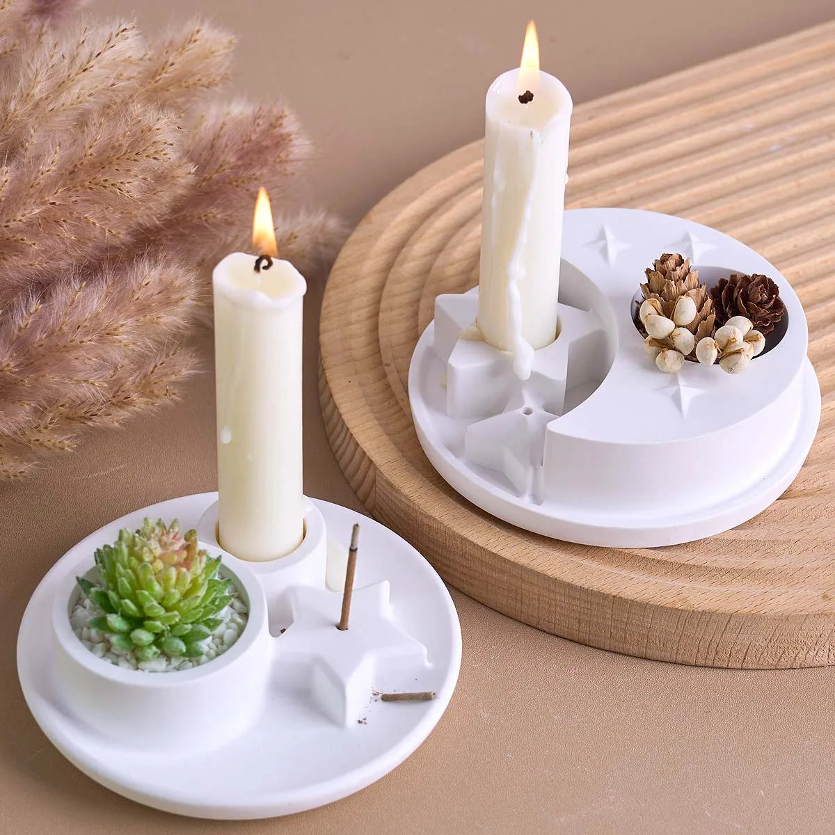 Incense Burner Candle Holder Silicone Mold