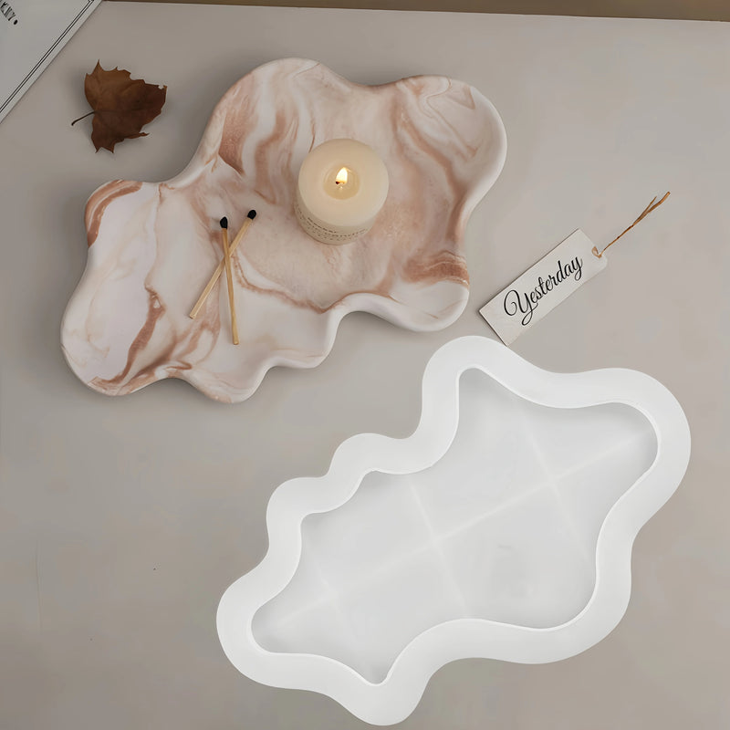 Irregular Wavy Geometric Tray Mold