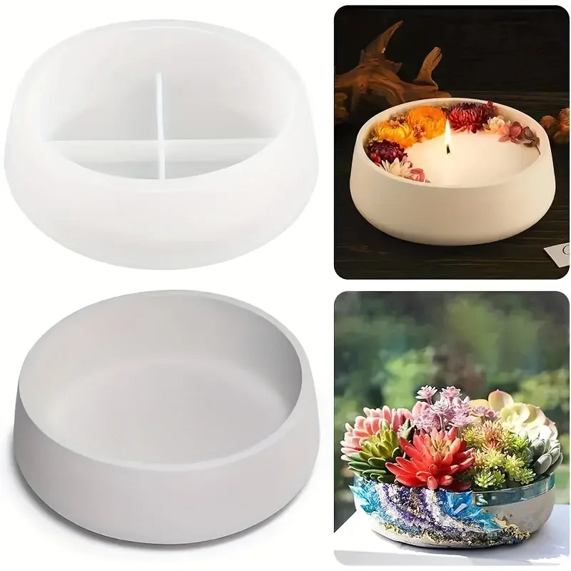 Round Bowl & Candle Holder Silicone Mold