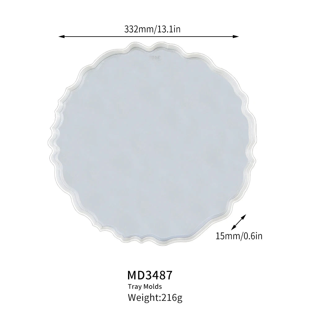 S0100 Large Round Irregular Fruit Tray Silicone Mold Dish