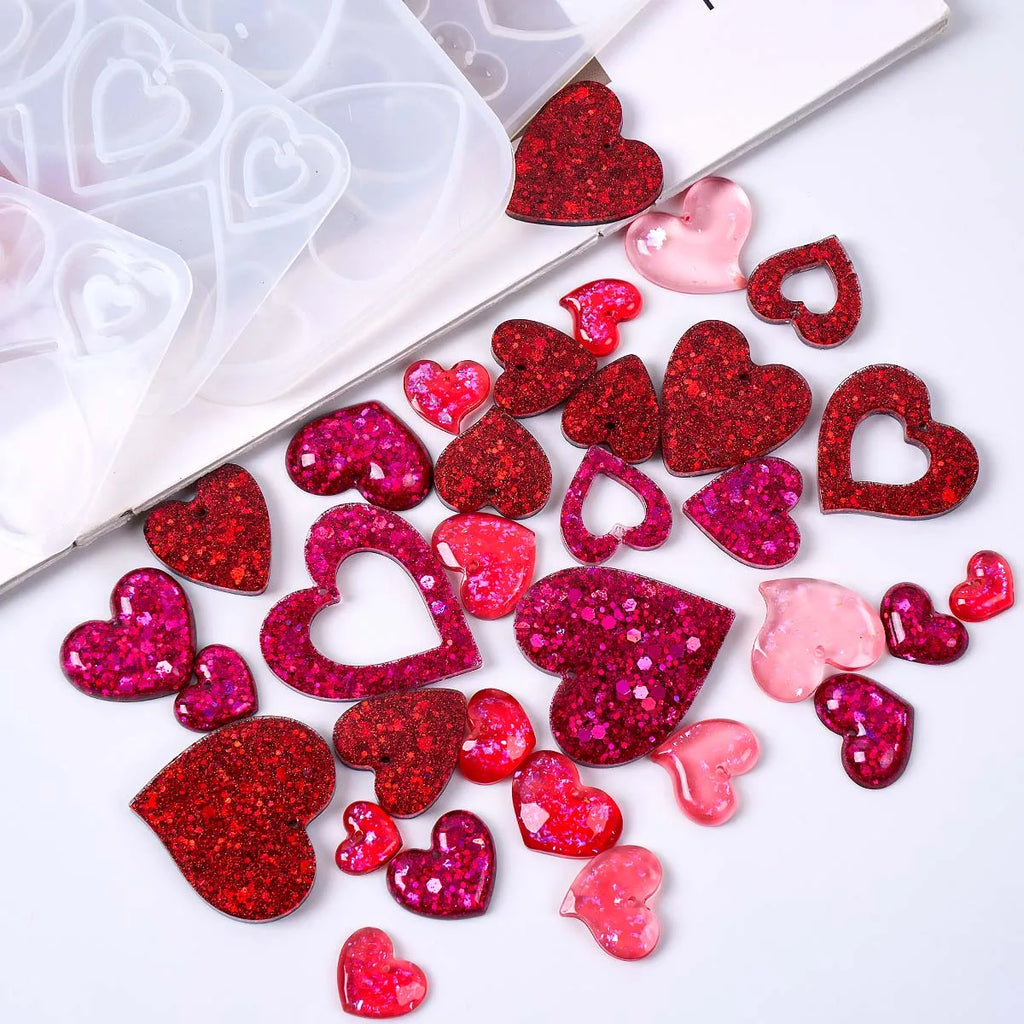 Heart Shape Earring Pendant Silicone Mold Love Series