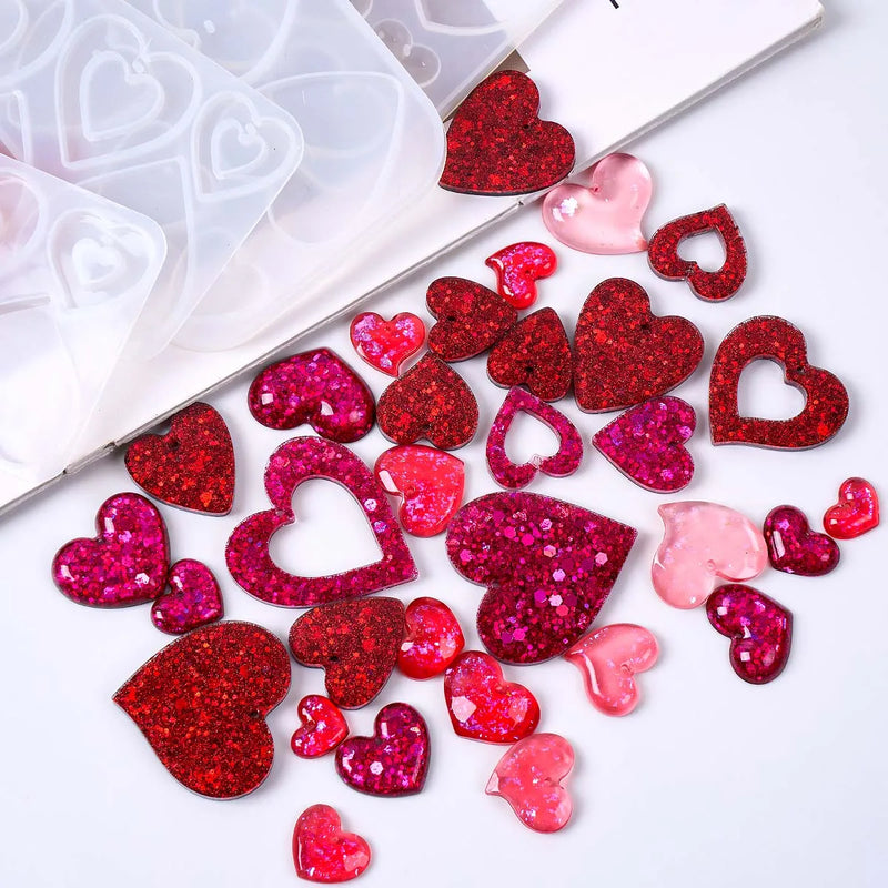 Heart Shape Earring Pendant Silicone Mold Love Series