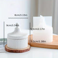 3pcs Oval Heart-Shaped Tray & Cylindrical Storage Jar Silicone Mold