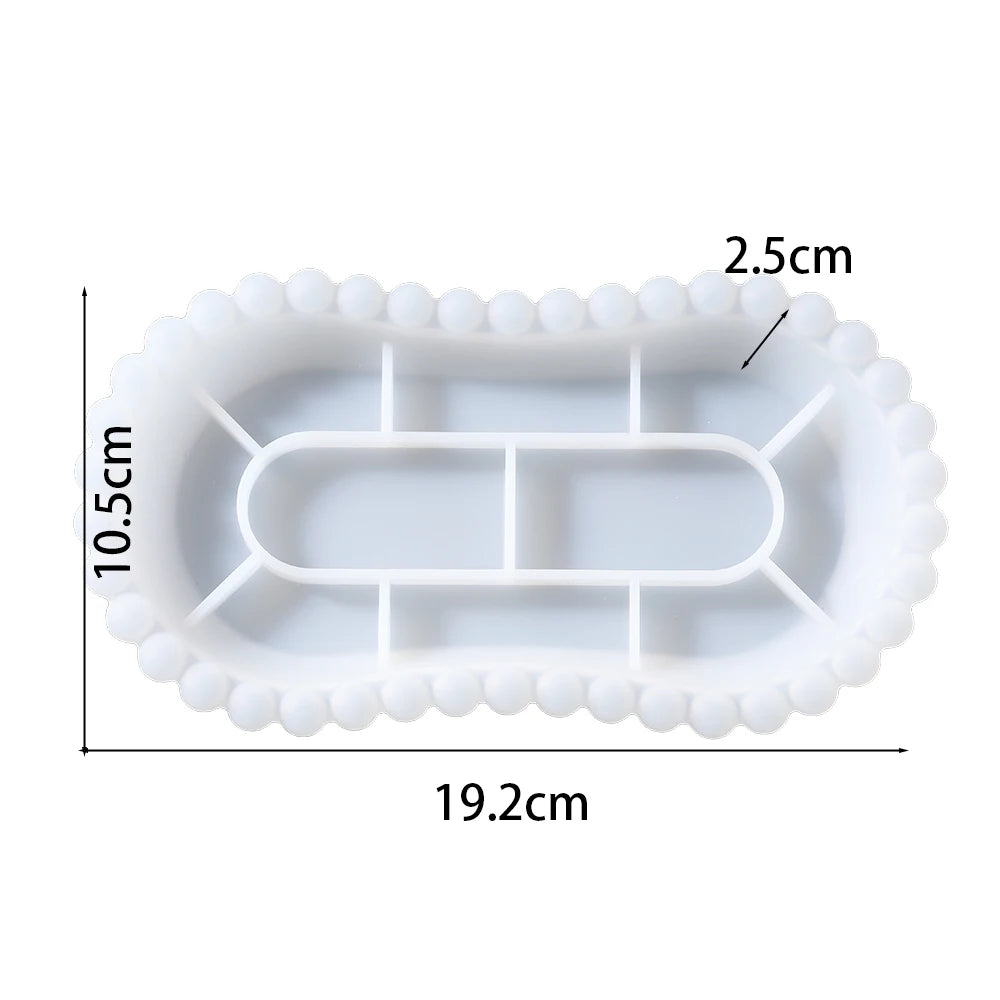 Oval Tray Silicone Mold Hexagon Coaster Epoxy Resin Mould