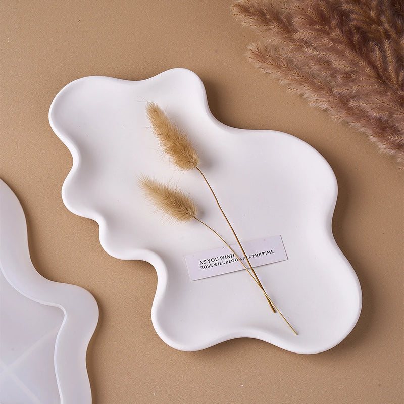 Large Irregular Tray Silicone Mold Creative Wavy Line