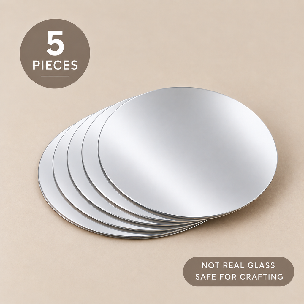 Acrylic mirror inserts — Pack of 5 Silver 10cm
