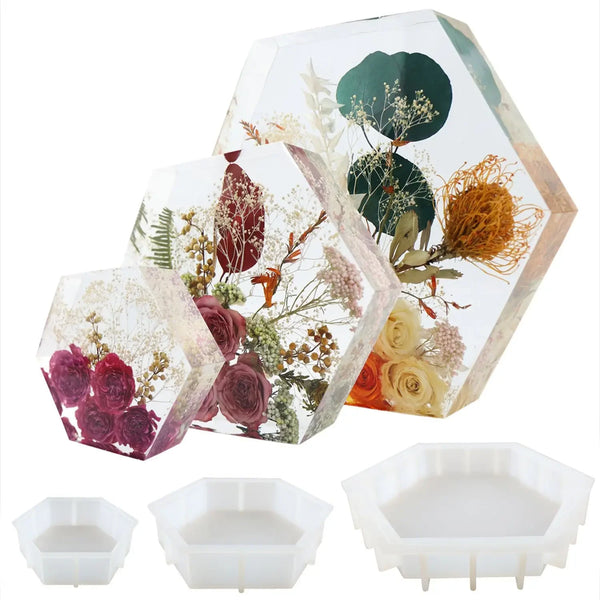 Hexagon Coaster Mold Set (4pc)