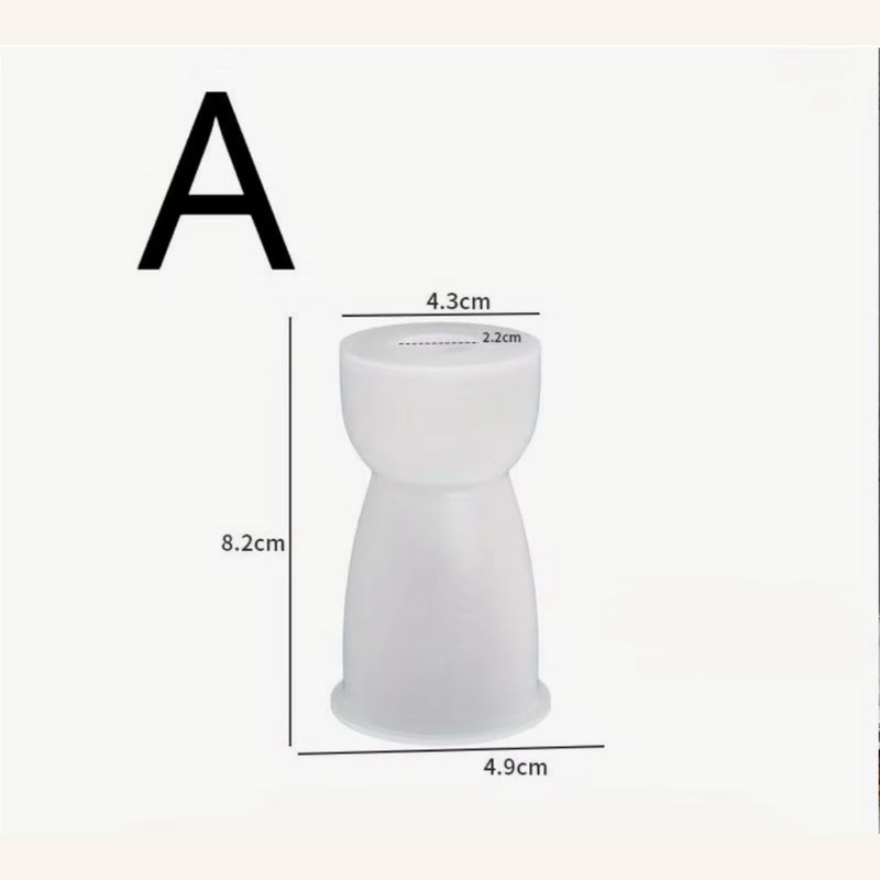 Style A tapered silicone candle holder mold dimension chart